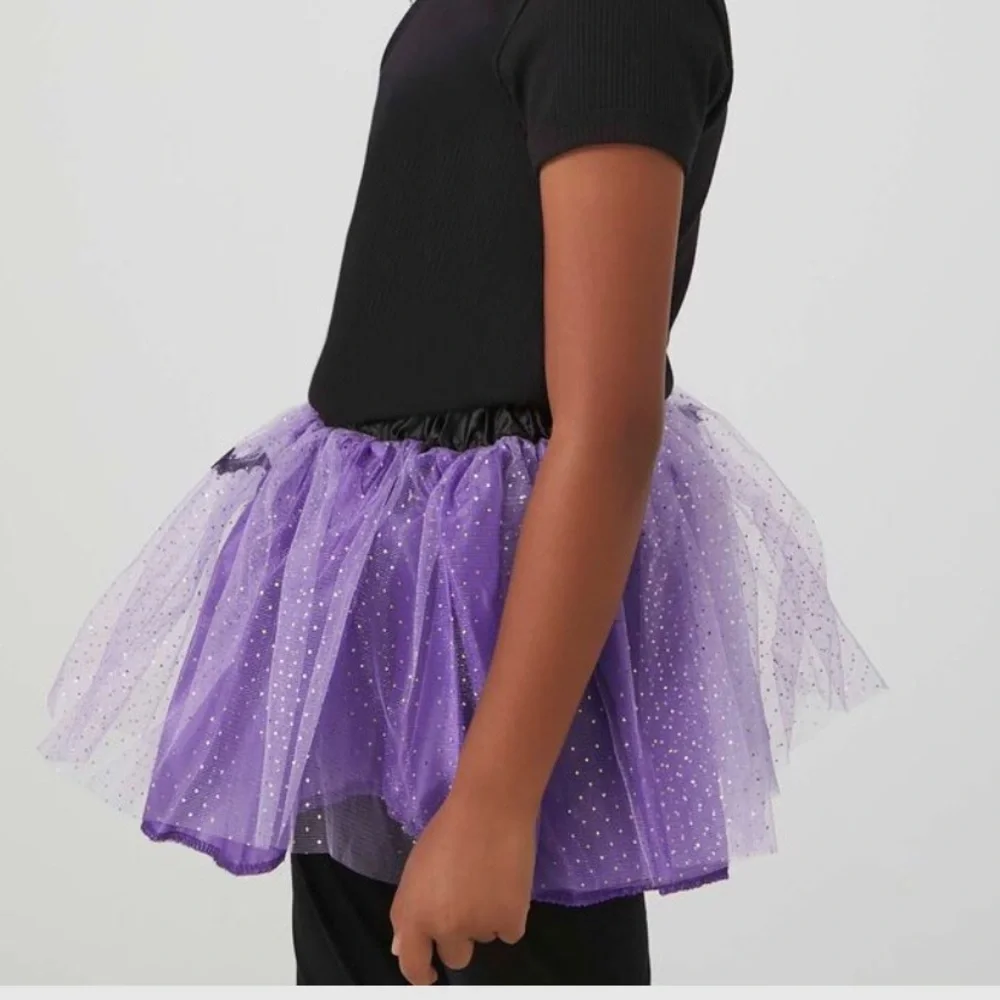 Halloween Girls Witch Skirt & Hat Costume Set